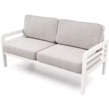 Диван Arsko прямой Бергер Б белая эмаль рогожка серая