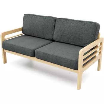 Диван Arsko прямой Бергер Б сосна рогожка черная