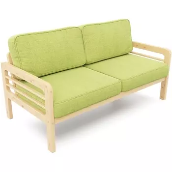 Диван Arsko прямой Бергер Б сосна рогожка зеленая