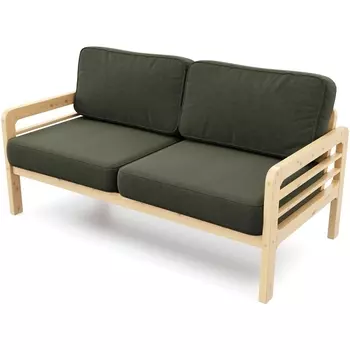 Диван Arsko прямой Бергер Б сосна велюр зеленый