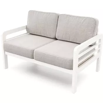 Диван Arsko прямой Бергер М белая эмаль рогожка серая