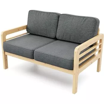 Диван Arsko прямой Бергер М сосна рогожка черная