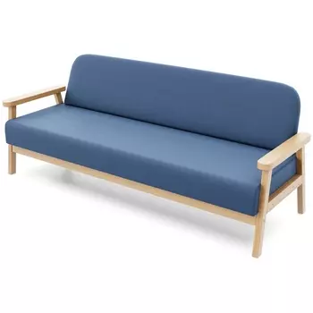 Диван Arsko прямой Флори Б береза велюр голубой