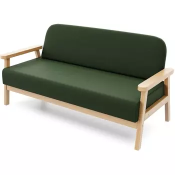 Диван Arsko прямой Флори М береза велюр зеленый