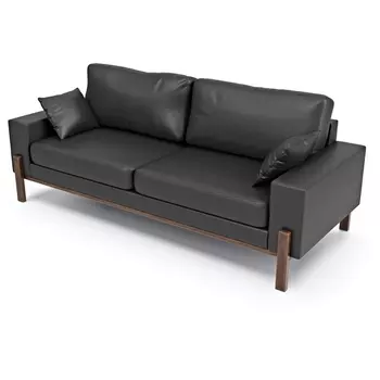 Диван Arsko прямой Хангель экокожа черная