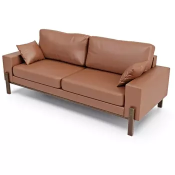 Диван Arsko прямой Хангель экокожа коричневая