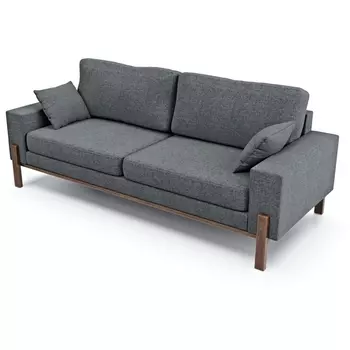 Диван Arsko прямой Хангель рогожка графитовая