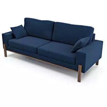 Диван Arsko прямой Хангель велюр синий