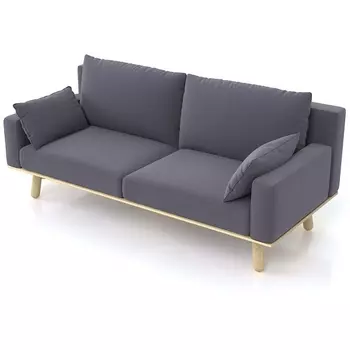 Диван Arsko прямой Колин сосна велюр серо-голубой