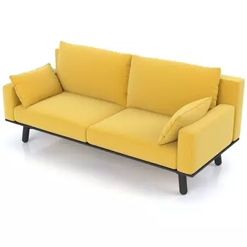 Диван Arsko прямой Колин венге велюр желтый