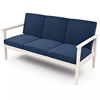 Диван Arsko прямой Лориан Б беленый дуб велюр синий