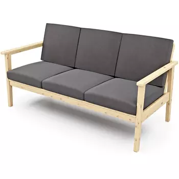 Диван Arsko прямой Лориан Б сосна велюр серый