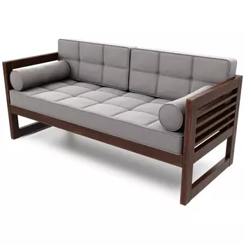 Диван Arsko прямой Сега Б орех велюр серый