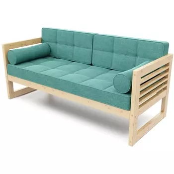 Диван Arsko прямой Сега Б сосна рогожка бирюзовая