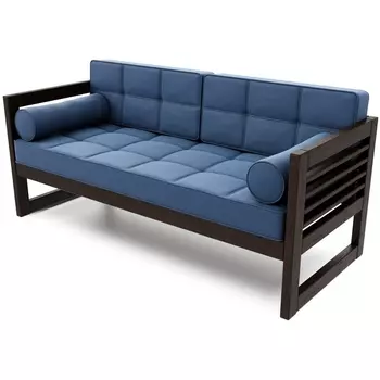 Диван Arsko прямой Сега Б венге велюр синий