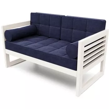 Диван Arsko прямой Сега М беленый дуб рогожка синяя