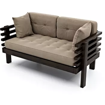 Диван Arsko Стоун Мини венге бежевый велюр