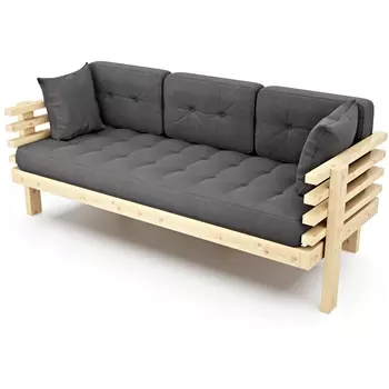 Диван Arsko Стоун сосна серый велюр