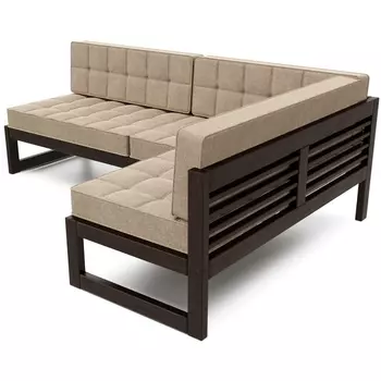 Диван Arsko угловой Сега У венге рогожка бежевая