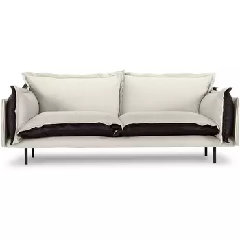 Диван Barcelona 2-местный ОГОГО (арт.853421), (Экокожа,Ткань/Белый,Черный) ОГОГО Обстановочка!