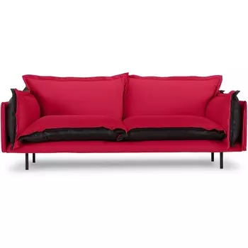 Диван Barcelona 2-местный ОГОГО (арт.853422), (Ткань,Экокожа/Черный,Розовый) ОГОГО Обстановочка!