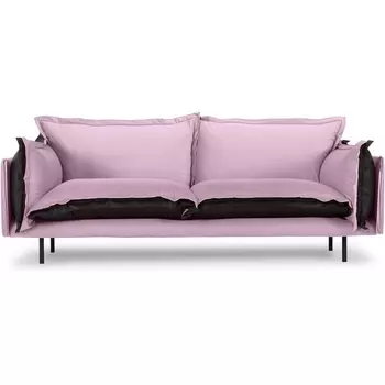 Диван Barcelona 2-местный ОГОГО (арт.853426), (Ткань,Экокожа/Черный,Фиолетовый) ОГОГО Обстановочка!