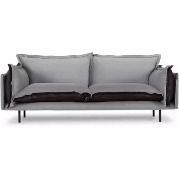 Диван Barcelona 2-местный ОГОГО (арт.853430), (Экокожа,Ткань/Серый,Черный) ОГОГО Обстановочка!