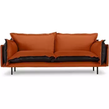 Диван Barcelona 2-местный ОГОГО (арт.853436), (Ткань,Экокожа/Кирпичный) ОГОГО Обстановочка!