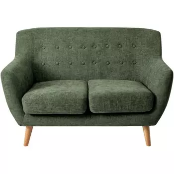 Диван Bradexhome Picasso двухместный зелёный, шенилл