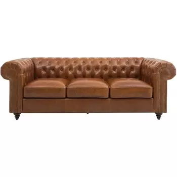 Диван Chester Classic ОГОГО (арт.329635), (Кожа/Коричневый) ОГОГО Обстановочка!