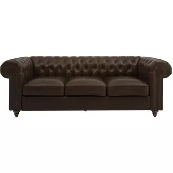 Диван Chester Classic ОГОГО (арт.329637), (Кожа/Коричневый) ОГОГО Обстановочка!