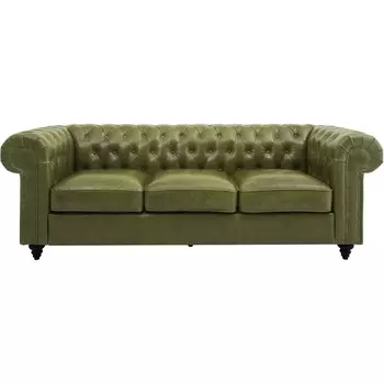 Диван Chester Classic ОГОГО (арт.329639), (Кожа/Зеленый) ОГОГО Обстановочка!