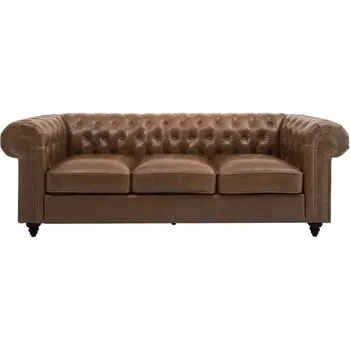 Диван Chester Classic ОГОГО (арт.329659), (Кожа/Коричневый) ОГОГО Обстановочка!