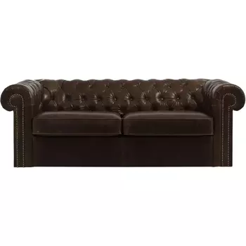 Диван Chesterfield ОГОГО (арт.329713), (Кожа/Коричневый) ОГОГО Обстановочка!