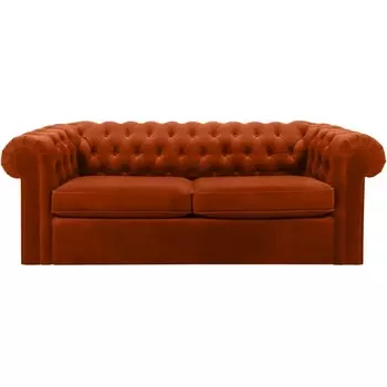 Диван Chesterfield ОГОГО (арт.344551), (Ткань/Оранжевый) ОГОГО Обстановочка!