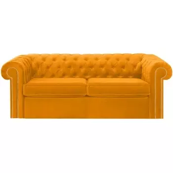 Диван Chesterfield ОГОГО (арт.344630), (Ткань/Желтый) ОГОГО Обстановочка!