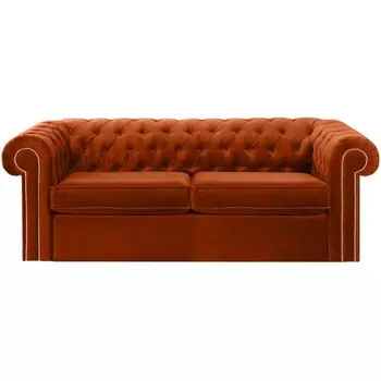 Диван Chesterfield ОГОГО (арт.344631), (Ткань/Оранжевый) ОГОГО Обстановочка!