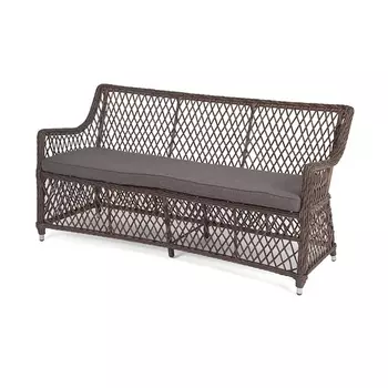 Диван двухместный из искусственного ротанга, цвет коричневый 4SIS Латте YH-C2169W brown