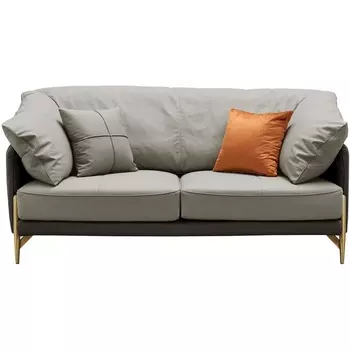 Диван ESF ARTE NAPPA SF035 (2-х местный) серый 6623-темно серый /Кожа