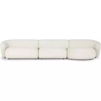 Диван Fabro ОГОГО (арт.851130), (Ткань,Букле/Белый) ОГОГО Обстановочка!