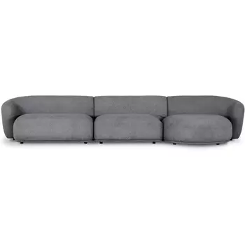 Диван Fabro ОГОГО (арт.851157), (Ткань,Букле/Темно-серый) ОГОГО Обстановочка!