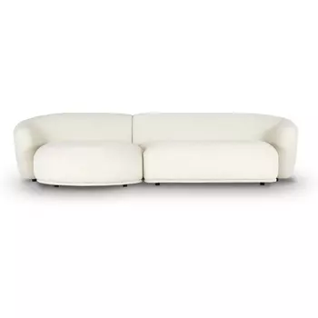 Диван Fabro ОГОГО (арт.851165), (Ткань,Букле/Белый) ОГОГО Обстановочка!