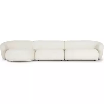 Диван Fabro ОГОГО (арт.851171), (Букле,Ткань/Белый) ОГОГО Обстановочка!