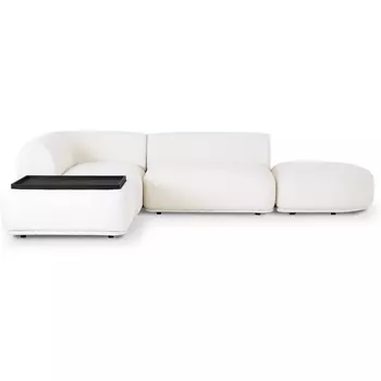 Диван Fabro ОГОГО (арт.853892), (Букле,Ткань/Белый) ОГОГО Обстановочка!