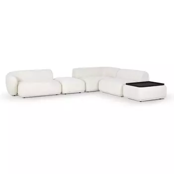 Диван Fabro ОГОГО (арт.855069), (Ткань,Букле/Белый) ОГОГО Обстановочка!