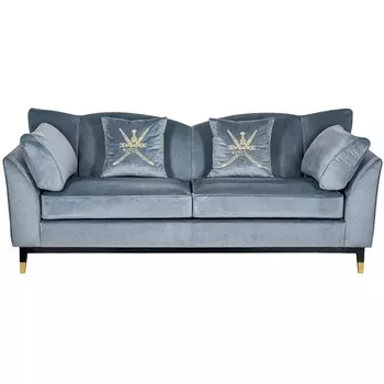 Диван Garda Decor GD-SIENA-ДБМ-2К (Черный/Синий)