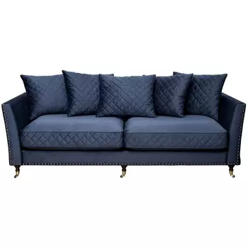 Диван Garda Decor SORRENTO-220-Colt034-SIN (Темно-синий)