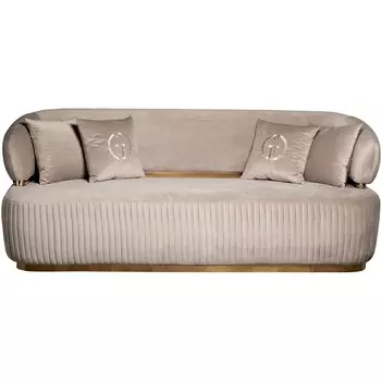 Диван Glarus трехместный, велюр серый 225*88*86см Garda Decor арт.102AN-DIV-1303-SER