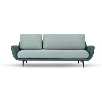 Диван Ispani трехместный ОГОГО (арт.786851), (Ткань,Экокожа/Серый,Бирюзовый) ОГОГО Обстановочка!