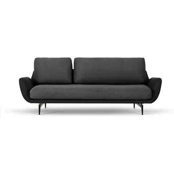 Диван Ispani трехместный ОГОГО (арт.786853), (Ткань,Экокожа/Черный,Серый) ОГОГО Обстановочка!